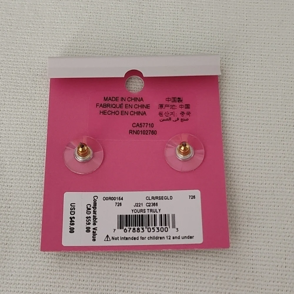 New Kate Spade Heart Earrings Set